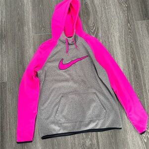 Nike Gray and Pink Hoodie